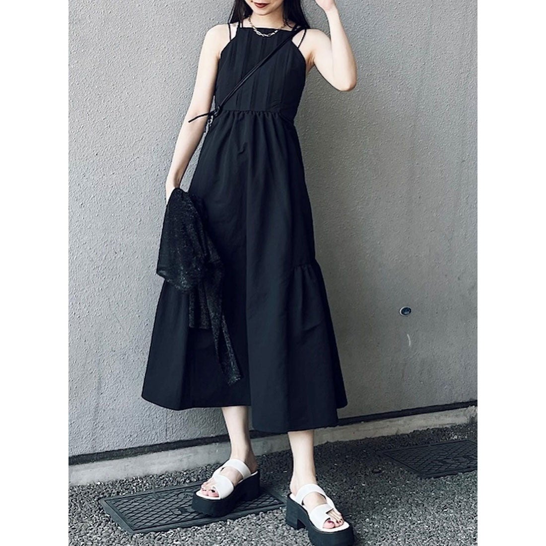 rienda アメスリジャンパーフレアSK BLK -ファッション通販 FASHION WALKER