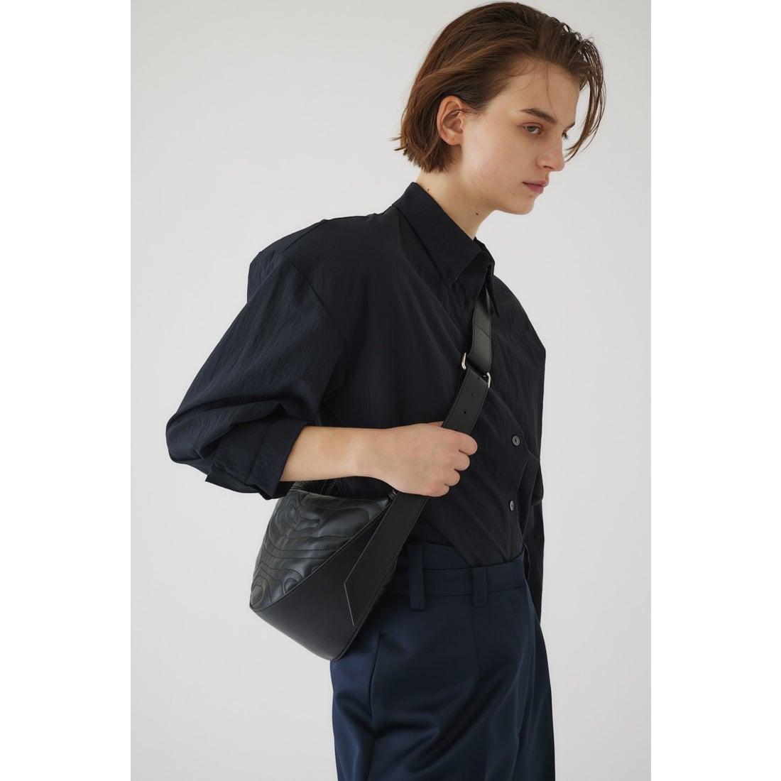 RIM.ARK Map pattern quilting bag BLK -ファッション通販 FASHION WALKER