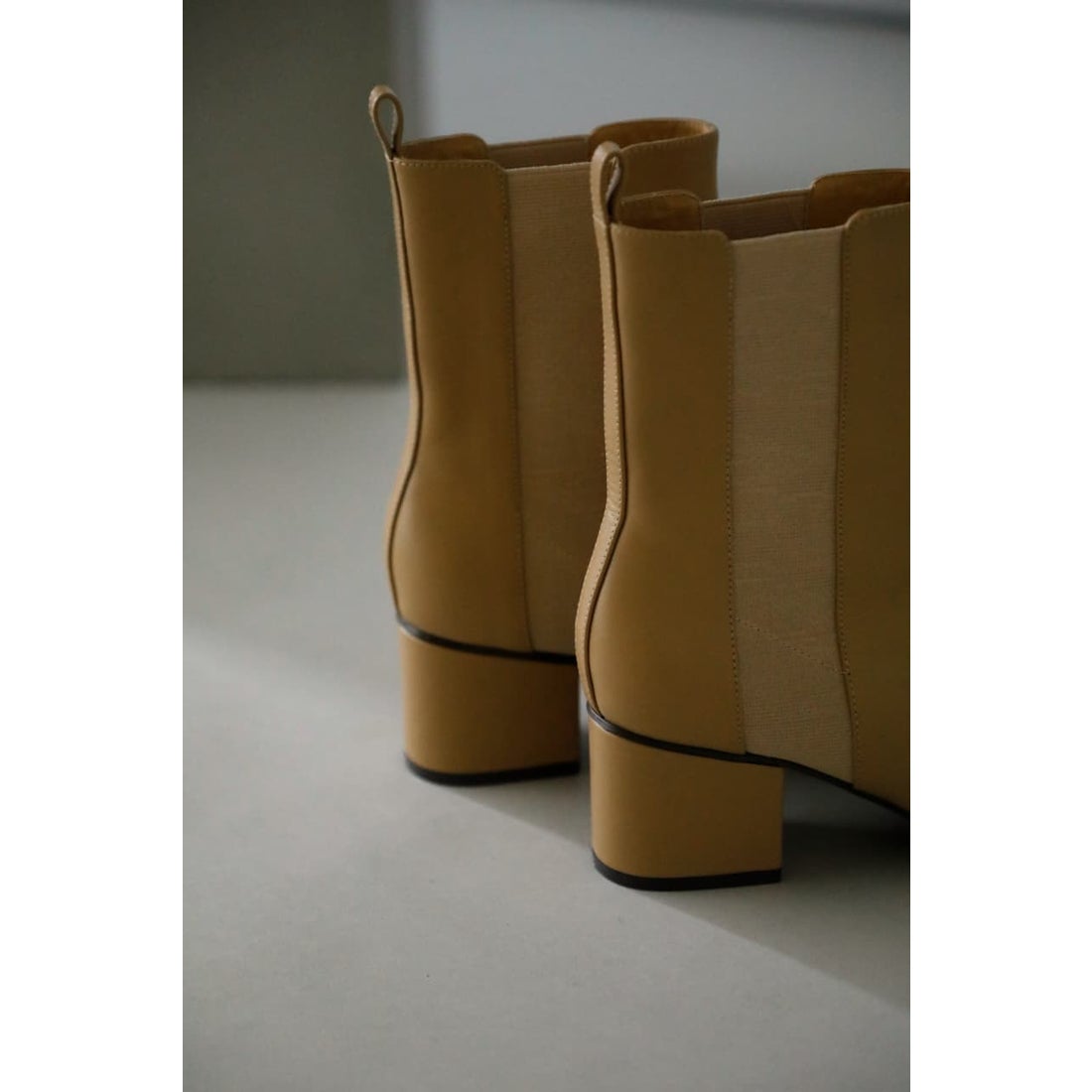 RIM.ARK Square toe side gore boots BEG -ファッション通販 FASHION