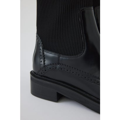 Wingtip chelsea boots BLK｜詳細画像