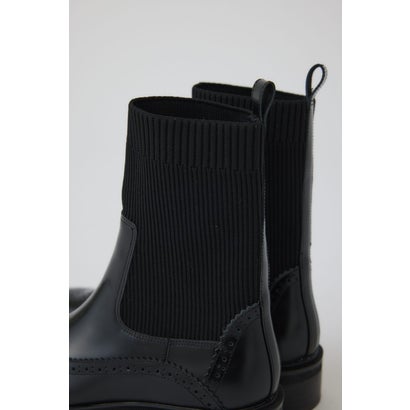 Wingtip chelsea boots BLK｜詳細画像