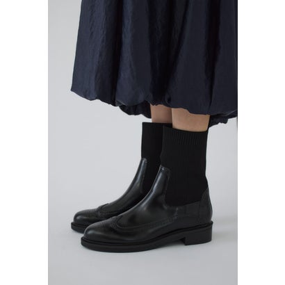 Wingtip chelsea boots BLK｜詳細画像