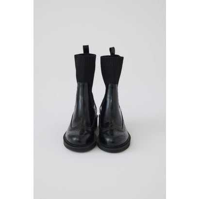 Wingtip chelsea boots BLK｜詳細画像
