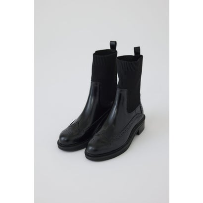 Wingtip chelsea boots BLK｜詳細画像