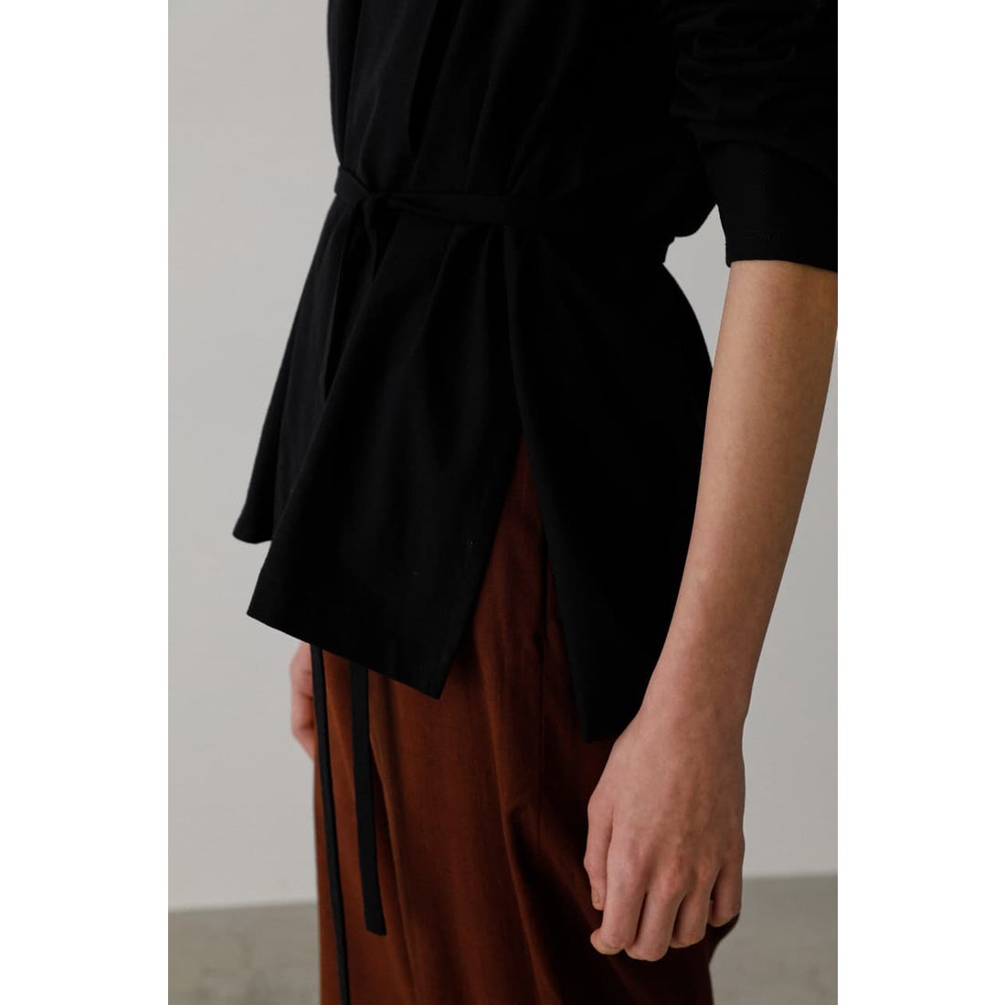 RIM.ARK Shawl collar cut gown BLK -ファッション通販 FASHION WALKER