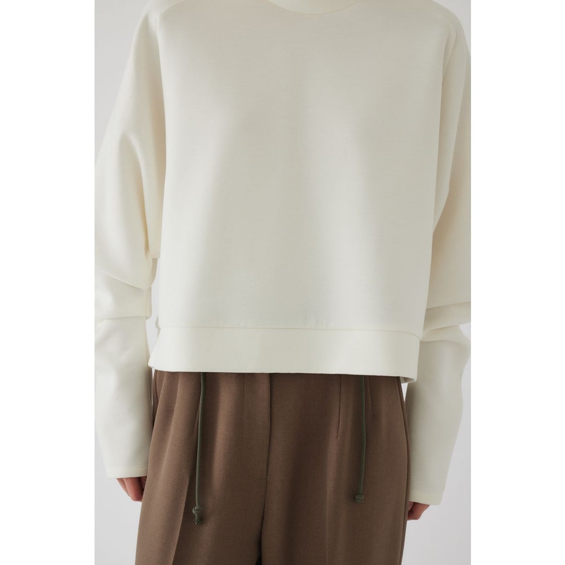 リムアーク RIM.ARK Croissant sleeve sweat PO （WHT 