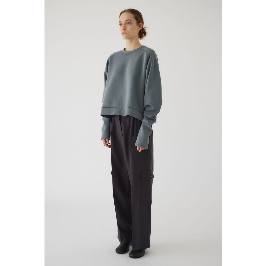 リムアーク RIM.ARK Croissant sleeve sweat PO （WHT 