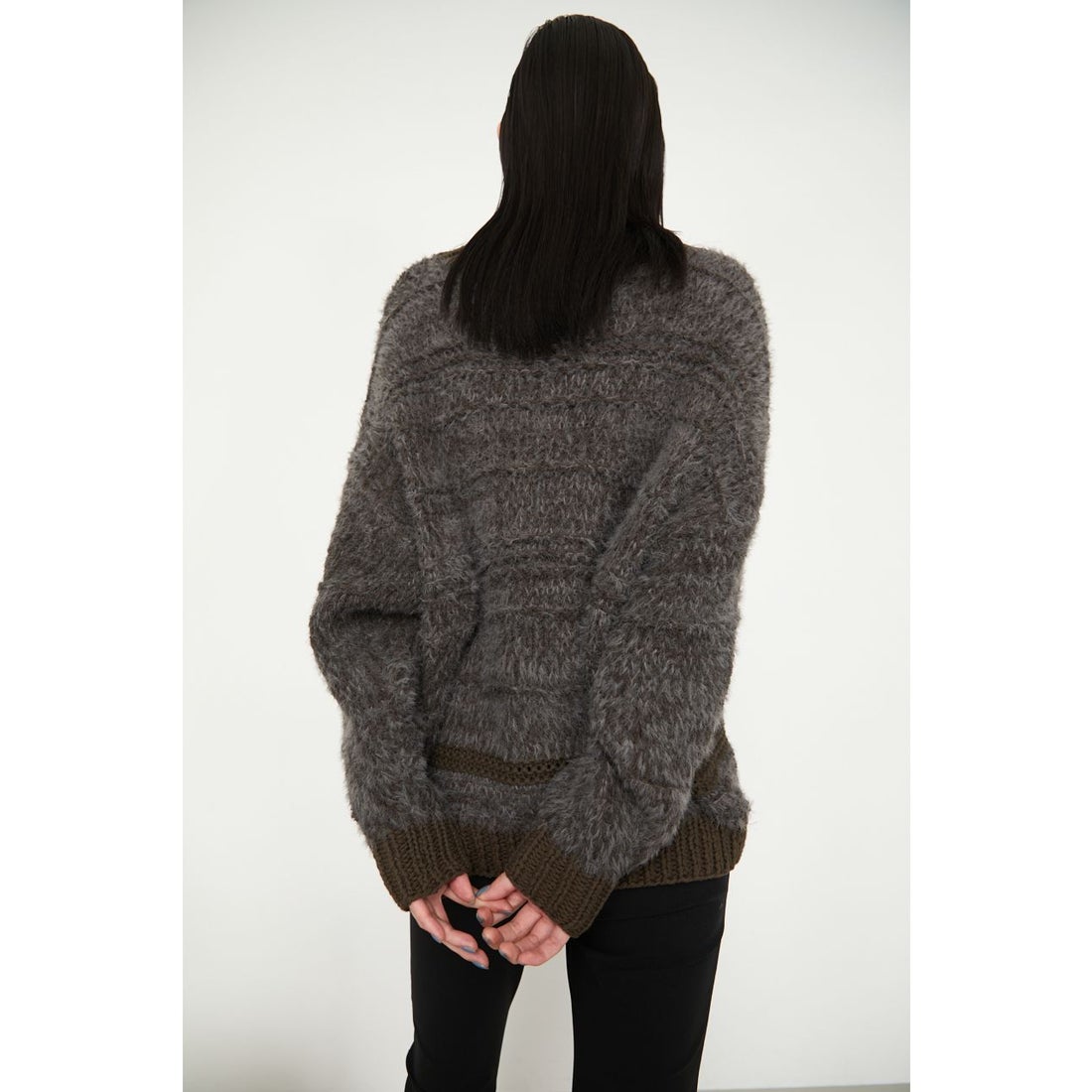 リムアーク RIM.ARK Mix yarn vーneck knit （GRY） - ファッション 