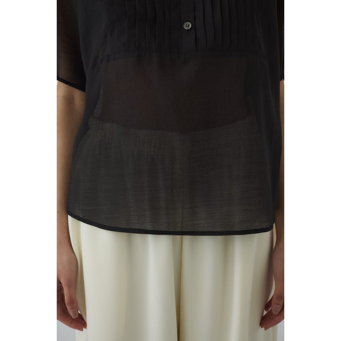RIM.ARK Pin-tuck square PO BLK -ファッション通販 FASHION WALKER