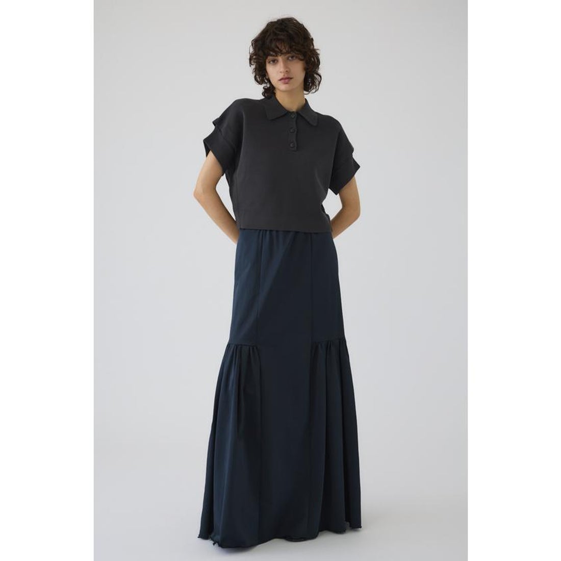 【完売品】RIM.ARK リムアークStylish polo knit グレー リムアーク RIM.ARK Stylish polo knit （GRY） - ファッション通販