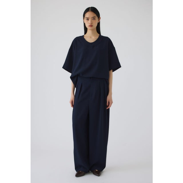 Georgette u-neck tops NVY
