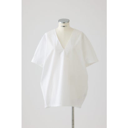 Gather sleeve v-neck PO WHT｜詳細画像