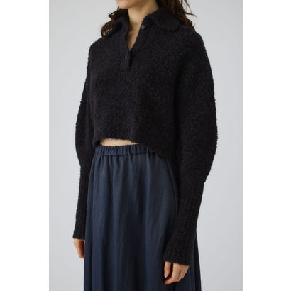 Boucle short knit BLK｜詳細画像
