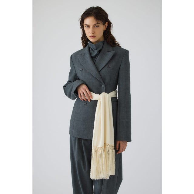 Flowing long stole WHT