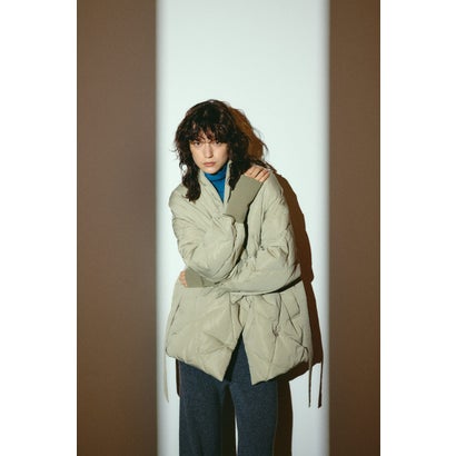 Dolman short down GREIGE｜詳細画像