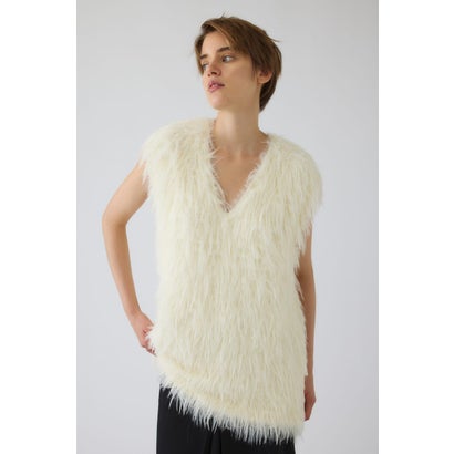 Fuzzy Knit Tunic Vest GRY｜詳細画像
