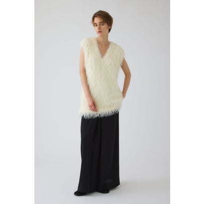 Fuzzy Knit Tunic Vest GRY｜詳細画像