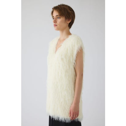 Fuzzy Knit Tunic Vest GRY｜詳細画像