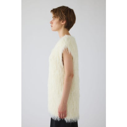 Fuzzy Knit Tunic Vest GRY｜詳細画像