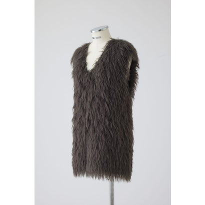 Fuzzy Knit Tunic Vest GRY｜詳細画像