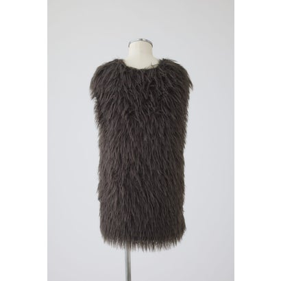 Fuzzy Knit Tunic Vest GRY｜詳細画像