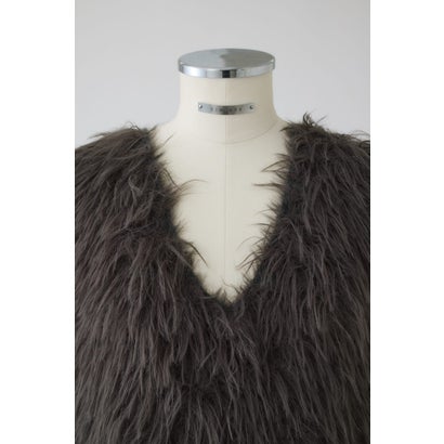 Fuzzy Knit Tunic Vest GRY｜詳細画像