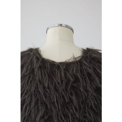 Fuzzy Knit Tunic Vest GRY｜詳細画像