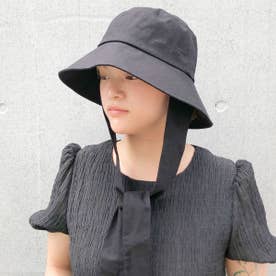 Linen Ribbon Bucket Hat （ブラック）