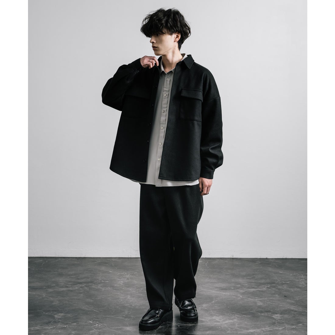ロッキーモンロー Rocky Monroe セットアップ フェイクウール メンズ