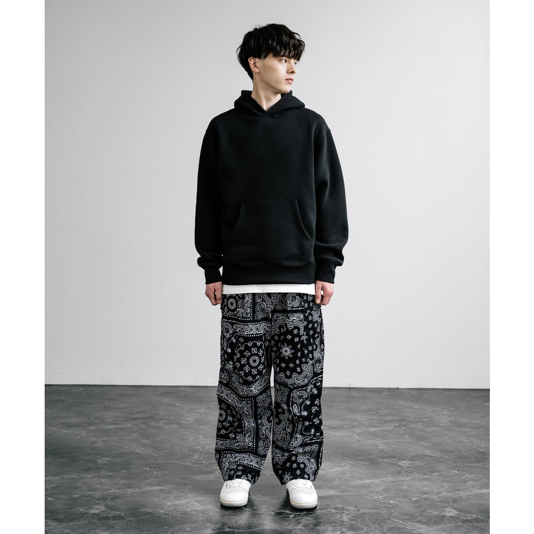 ワイドパンツ 総 柄 パンツ メンズ ペイズリー 総柄 パンツ レディース