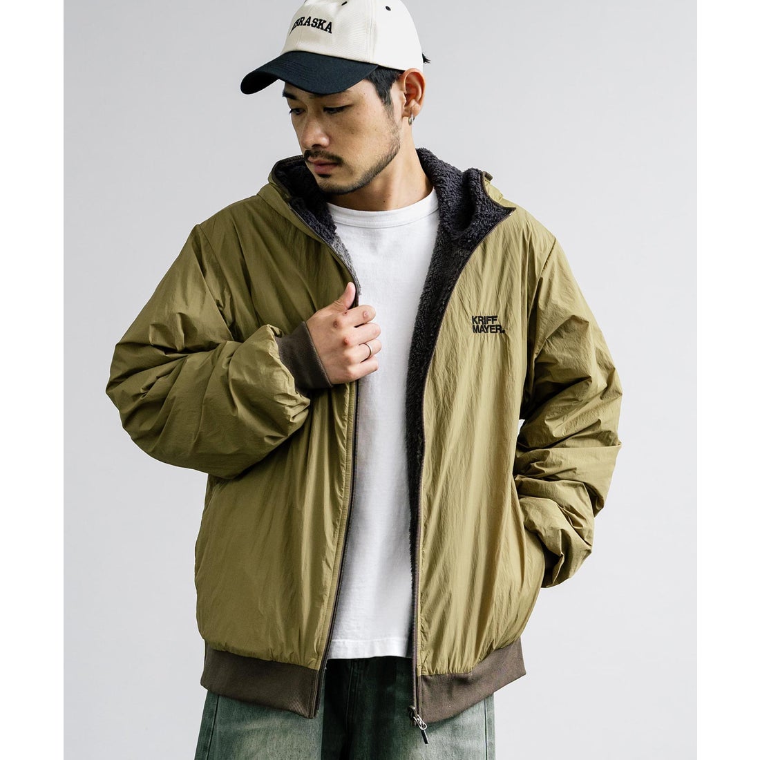 ロッキーモンロー Rocky Monroe ボアジャケット ナイロンジャケット 