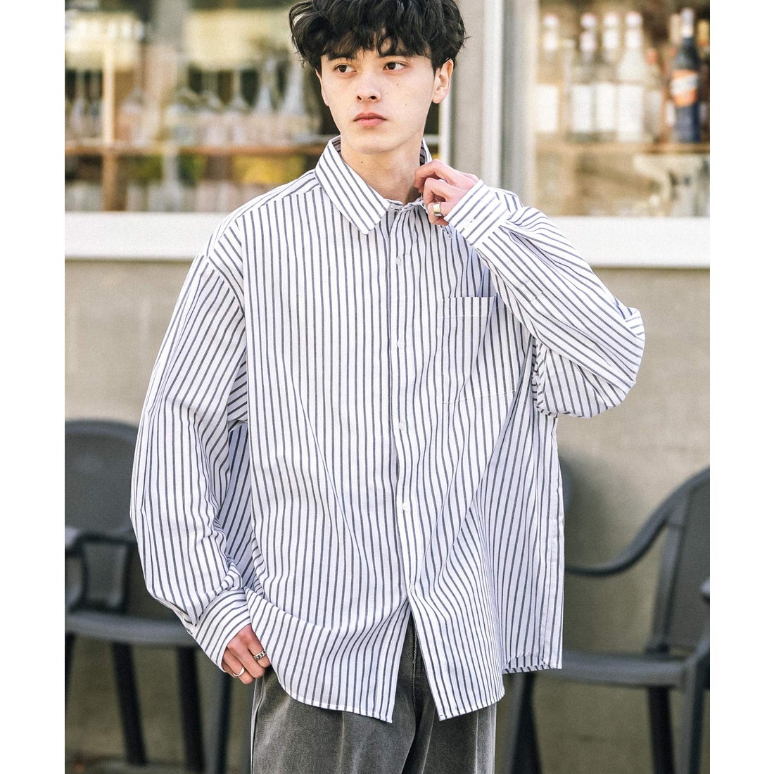 ロッキーモンロー Rocky Monroe カジュアルシャツ 長袖 メンズ 