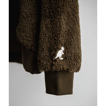 KANGOL カンゴール ボアパーカー フリース メンズ レディース プルオーバー フーディ シャギーボア オーバーサイズ ビッグシルエット 14624 （ブラック）｜詳細画像