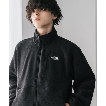 ロッキーモンロー Rocky Monroe THE NORTH FACE フリースジャケット メンズ レディース ブルゾン アウター フルジップ ロゴ刺繍 ボア スタンドカラー セミルーズ 16246 （ブラック）｜詳細画像