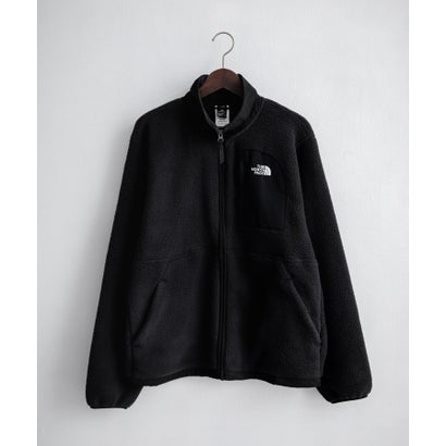 ロッキーモンロー Rocky Monroe THE NORTH FACE フリースジャケット メンズ レディース ブルゾン アウター フルジップ ロゴ刺繍 ボア スタンドカラー セミルーズ 16246 （ブラック）｜詳細画像