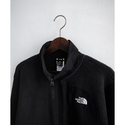 ロッキーモンロー Rocky Monroe THE NORTH FACE フリースジャケット メンズ レディース ブルゾン アウター フルジップ ロゴ刺繍 ボア スタンドカラー セミルーズ 16246 （ブラック）｜詳細画像