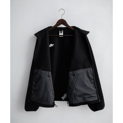 ロッキーモンロー Rocky Monroe THE NORTH FACE フリースジャケット メンズ レディース ブルゾン アウター フルジップ ロゴ刺繍 ボア スタンドカラー セミルーズ 16246 （ブラック）｜詳細画像