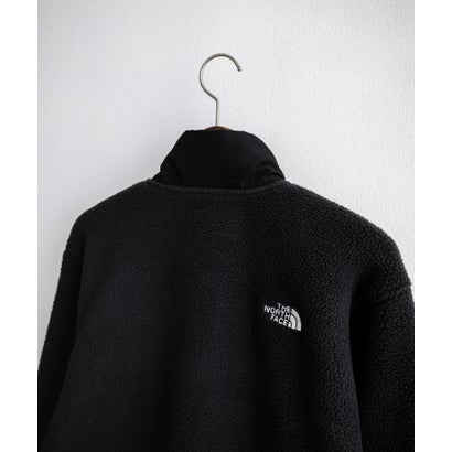 ロッキーモンロー Rocky Monroe THE NORTH FACE フリースジャケット メンズ レディース ブルゾン アウター フルジップ ロゴ刺繍 ボア スタンドカラー セミルーズ 16246 （ブラック）｜詳細画像