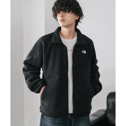 ロッキーモンロー Rocky Monroe THE NORTH FACE フリースジャケット メンズ レディース ブルゾン アウター フルジップ ロゴ刺繍 ボア スタンドカラー セミルーズ 16246 （ブラック）｜詳細画像