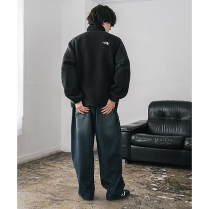 ロッキーモンロー Rocky Monroe THE NORTH FACE フリースジャケット メンズ レディース ブルゾン アウター フルジップ ロゴ刺繍 ボア スタンドカラー セミルーズ 16246 （ブラック）｜詳細画像