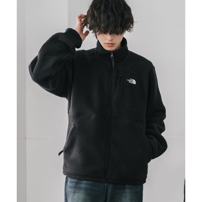 ロッキーモンロー Rocky Monroe THE NORTH FACE フリースジャケット メンズ レディース ブルゾン アウター フルジップ ロゴ刺繍 ボア スタンドカラー セミルーズ 16246 （ブラック）｜詳細画像