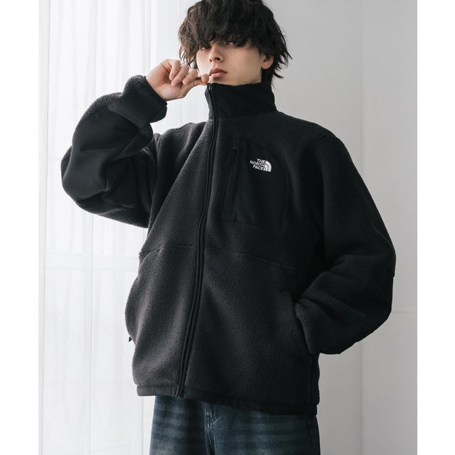 THE NORTH FACE フリースジャケット メンズ レディース ブルゾン アウター フルジップ ロゴ刺繍 ボア スタンドカラー セミルーズ 16246 （ブラック）