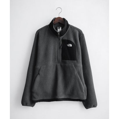 THE NORTH FACE フリース ハーフジップ メンズ レディース 長袖 プルオーバー ワンポイント ロゴ ボア スタンドカラー セミルーズ 16245 （Asphalt Grey/TNF Black）｜詳細画像