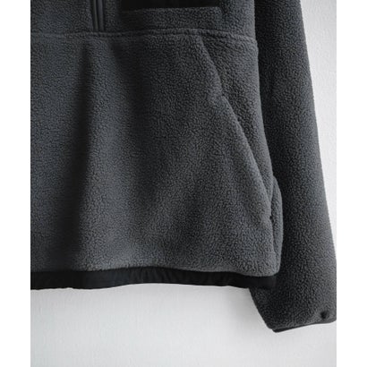 THE NORTH FACE フリース ハーフジップ メンズ レディース 長袖 プルオーバー ワンポイント ロゴ ボア スタンドカラー セミルーズ 16245 （Asphalt Grey/TNF Black）｜詳細画像