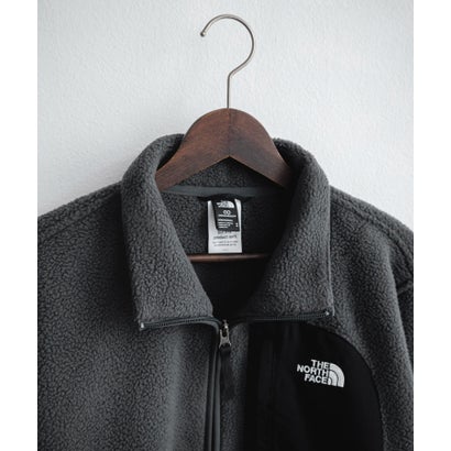 THE NORTH FACE フリース ハーフジップ メンズ レディース 長袖 プルオーバー ワンポイント ロゴ ボア スタンドカラー セミルーズ 16245 （Asphalt Grey/TNF Black）｜詳細画像