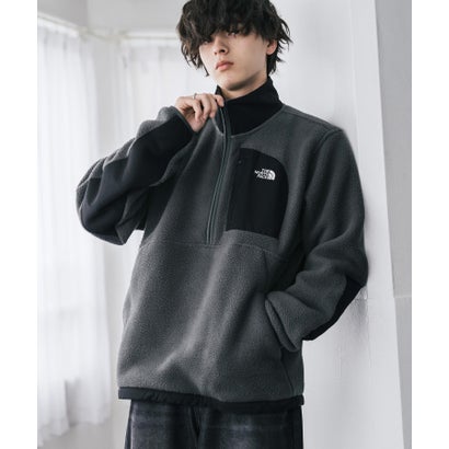 THE NORTH FACE フリース ハーフジップ メンズ レディース 長袖 プルオーバー ワンポイント ロゴ ボア スタンドカラー セミルーズ 16245 （Asphalt Grey/TNF Black）｜詳細画像