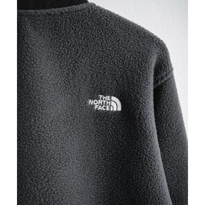 THE NORTH FACE フリース ハーフジップ メンズ レディース 長袖 プルオーバー ワンポイント ロゴ ボア スタンドカラー セミルーズ 16245 （Asphalt Grey/TNF Black）｜詳細画像