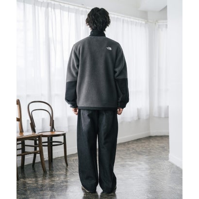 THE NORTH FACE フリース ハーフジップ メンズ レディース 長袖 プルオーバー ワンポイント ロゴ ボア スタンドカラー セミルーズ 16245 （Asphalt Grey/TNF Black）｜詳細画像