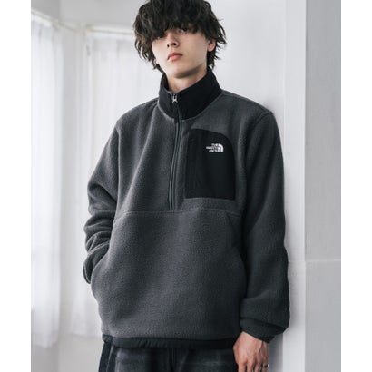 THE NORTH FACE フリース ハーフジップ メンズ レディース 長袖 プルオーバー ワンポイント ロゴ ボア スタンドカラー セミルーズ 16245 （Asphalt Grey/TNF Black）｜詳細画像