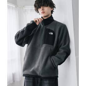 THE NORTH FACE フリース ハーフジップ メンズ レディース 長袖 プルオーバー ワンポイント ロゴ ボア スタンドカラー セミルーズ 16245 （Asphalt Grey/TNF Black）